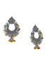 Lootkabazaar Antique Oxidized Silver Afghani Chandbali Jhumka Earring For Women (JEOACB91802)